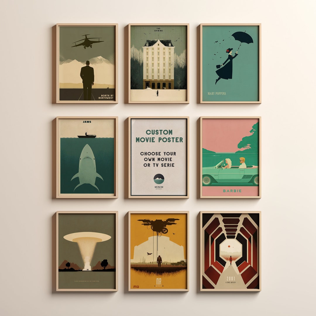 Custom Movie Poster Minimal Movie Poster Digital Print Printable Wall ...