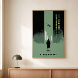 Blade Runner Poster Harrison Ford Poster de Película Blade Runner, Poster de Cine de los 80, Poster Minimalista, Regalo Para Cinéfilos