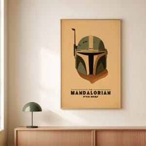 Mandalorian Helm Poster: Star Wars Wandbild für eine Kino-Dekoration - Digitaler Download