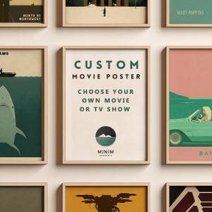 Custom Movie Poster | Personalized Movie Poster -  Minimal Movie Poster -  Movie lover gift