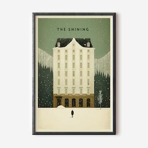The Shining Inspired Horror Movie Poster. Stanley Kubrick Print for Retro Home Theater Decor and Cinema Gift. Instant Digital Download