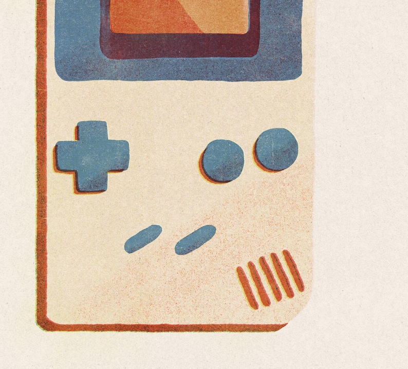 a drawing of a gameboy with buttons and buttons