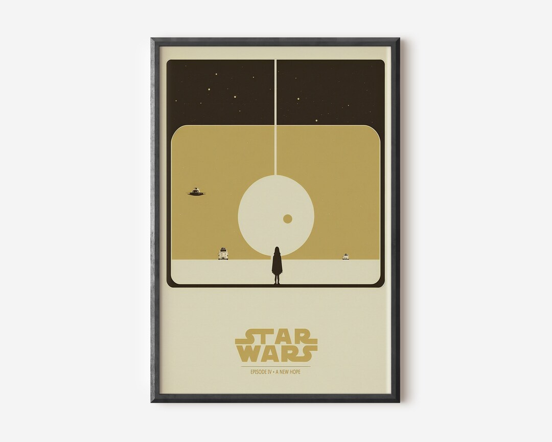 A New Hope Poster Star Wars Art Print Digital Print Minimal Movie ...