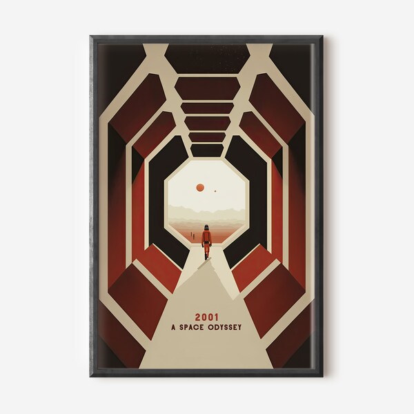 2001 A Space Odyssey Poster - Minimal Movie Poster - Printable Wall Art - Stanley Kubrick - Movie Lover Gift