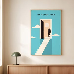 Truman Show Wall Art, Minimalist Movie Poster for Home Decor and 90s Cinema Lover: Instant Digital Download