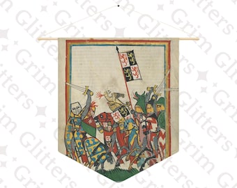 Duke Johann of Brabant Pennant Banner: Medieval German Wall Art