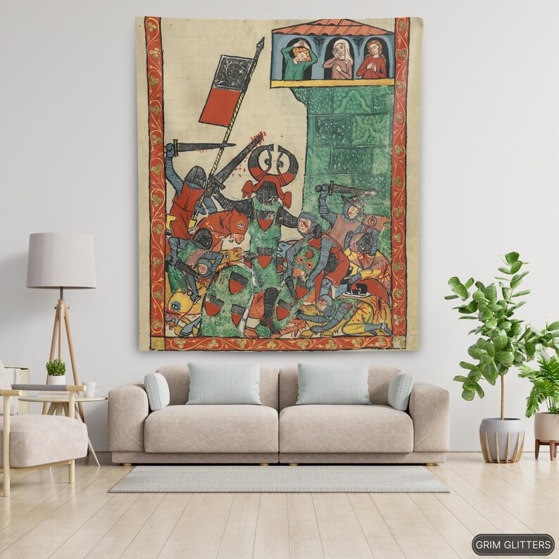 Albrecht von Haigerloch Tapestry: Medieval Knight Wall Art bild 9