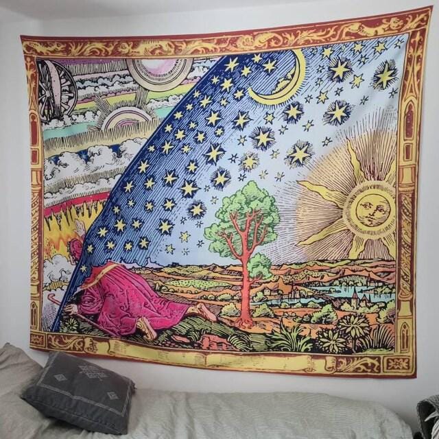 Flammarion Engraving Tapestry: Vintage Cosmic Wall Art - Etsy