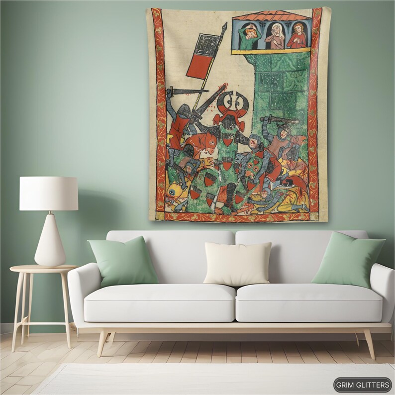 Albrecht von Haigerloch Tapestry: Medieval Knight Wall Art bild 7