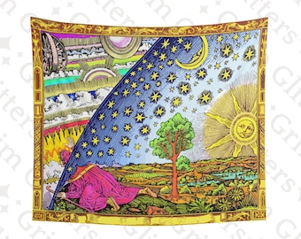 Flammarion Engraving Tapestry: Vintage Cosmic Wall Art