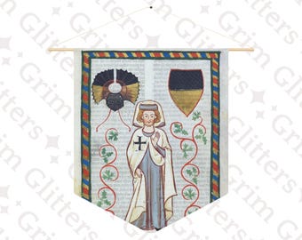 Tannhauser Pennant Banner: Medieval German Knight Wall Art