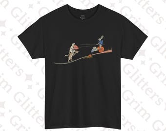 Rabbit Joust T-Shirt: Smithfield Decretals, Medieval Snail Rider Marginalia