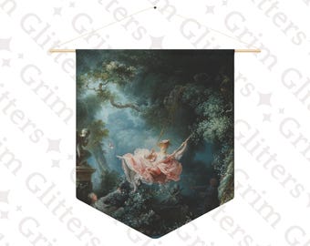 The Swing Pennant Banner: Fragonard Rococo Wall Art
