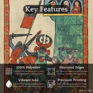 Albrecht von Haigerloch Tapestry: Medieval Knight Wall Art bild 2