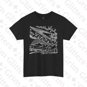 Komet över Florens T-shirt: Lycosthenes 1557, Pest-tecken i träsnitt Unisex-tröja