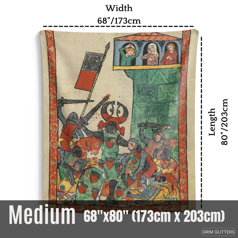 Albrecht von Haigerloch Tapestry: Medieval Knight Wall Art bild 6