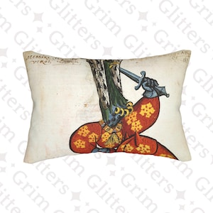 Lord of Fouvent Lumbar Pillow: Medieval Knight Armorial Art