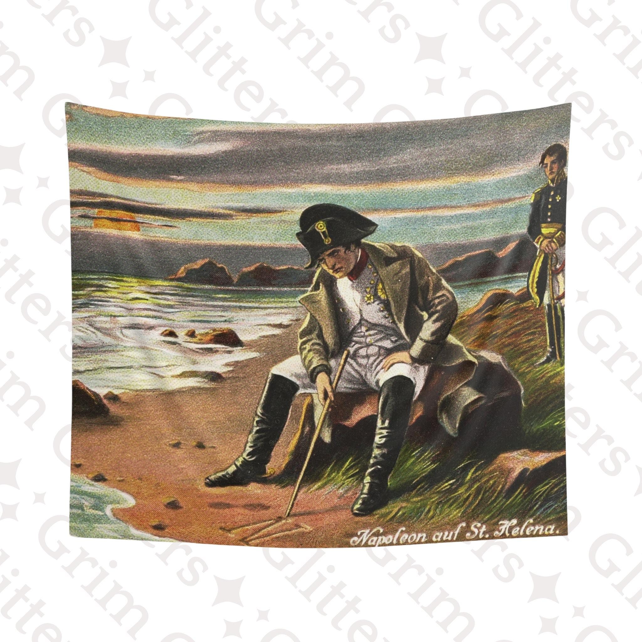 Napoleon Exile Tapestry: Saint Helena Painting, Historic Wall Art