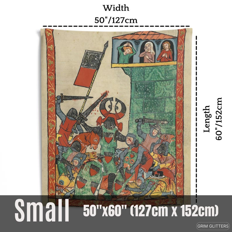 Albrecht von Haigerloch Tapestry: Medieval Knight Wall Art bild 4