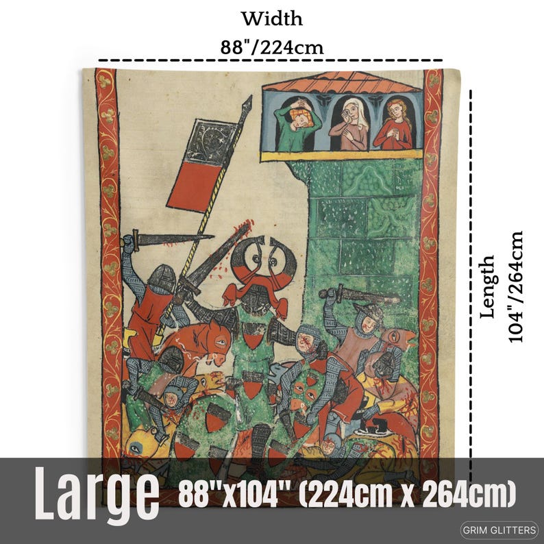 Albrecht von Haigerloch Tapestry: Medieval Knight Wall Art bild 8