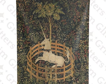 おとぎ話の城のタペストリー：中世のジャカード織りの壁掛け（50x76