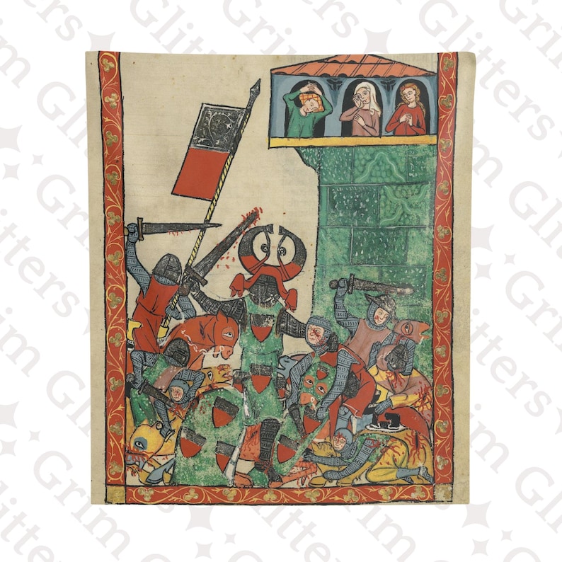 Albrecht von Haigerloch Tapestry: Medieval Knight Wall Art bild 1
