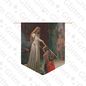 The Accolade Pennant Banner: Edmund Blair Leighton Romantic Wall Art
