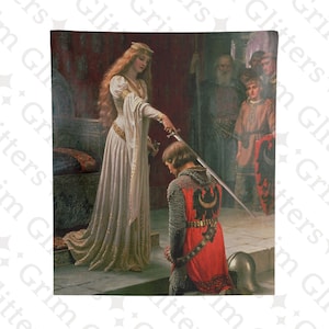The Accolade Tapestry - Edmund Blair Leighton - Romantic Home Decor - Timeless Wall Art - Decorative Wall Hanging - Knighting Ceremony