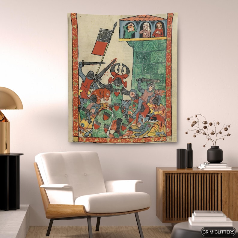 Albrecht von Haigerloch Tapestry: Medieval Knight Wall Art bild 5