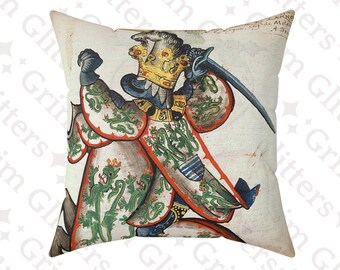 Lord of Molembais Pillow: Equestrian Armorial Art Cushion