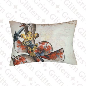 Lord of Masmines Lumbar Pillow: Golden Fleece Armorial Art Cushion