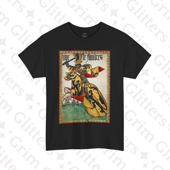 Count of Flanders T-shirt: Medieval Knight Armorial Art