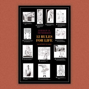 12 Rules For Life by Jordan Peterson Matte Vertical Posters