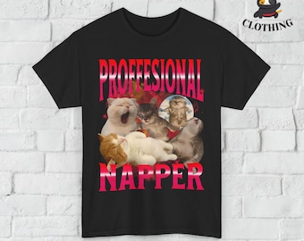 Professional Napper Tshirt - Funny Cat Lover Shirt, Gifts for Cat Owners, Pet Humor, Cozy Lounge Wear, Birthday Gift, Funny gift