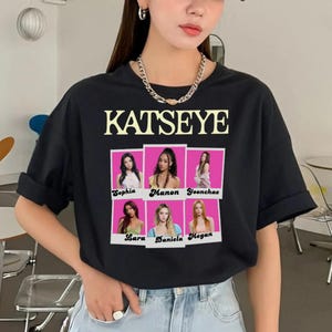 Katseye Retro tee, Katseye merch, Yoonchae merch, Kpop merch, Sophia tshirt, Lara, Manon, Megan, Kpop tshirt, Katseye tshirt, Kpop gift