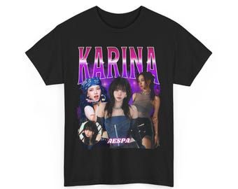 Aespa Karina Retro 90s Bootleg Tee - Aespa Shirt - Kpop Aespa Karina Retro 90s Bootleg Tee - Aespa Shirt - Kpop