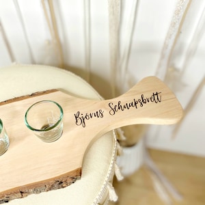 Graviertes Schnapssbrett, Schnapslatte, Schnappslatte personalisiert, Geschenk zum Vatertag