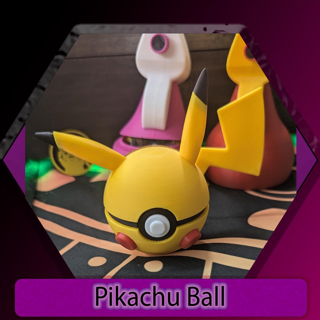 Pikachu Ball by N3DMEL 3D Printed Replica Perfect for Pokemon ...