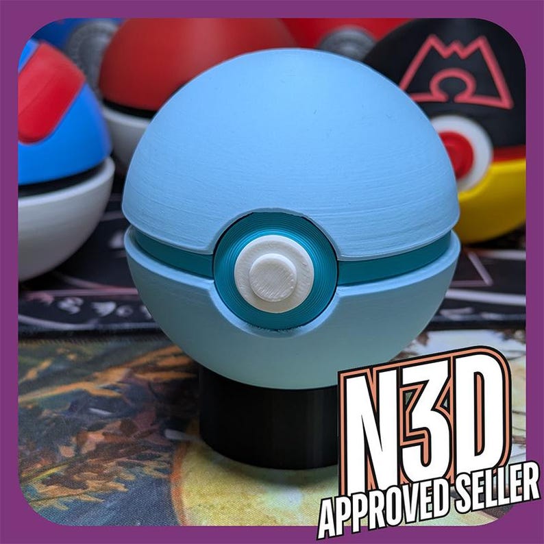 Creature Ball Collection – 3D Printed Display Replicas – Choose Your Style – Standard, Great, Ultra, Master & Premier Variants – Decor Strange Ball