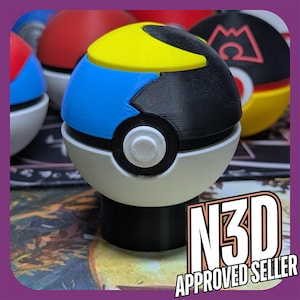 Creature Ball Collection – 3D Printed Display Replicas – Choose Your Style – Standard, Great, Ultra, Master & Premier Variants – Decor Moon Ball
