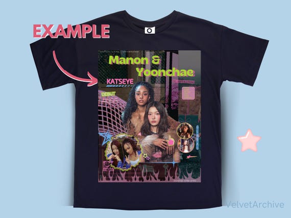 Katseye Merch T-shirt, uniseks, casual, ronde hals, korte mouwen