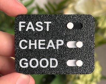 Fidgetspeelgoed "Good-Fast-Cheap" - gepersonaliseerd met jouw logo
