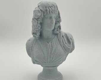 10 Inch tall 3D Printed "Marble" Greek Bust