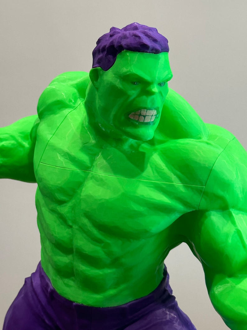 3D Printed 2 Foot Hulk Fan Art - Etsy