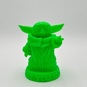 3D Printed 7 Inch Tall &quot;The Child&quot; Fan Art Sculpture