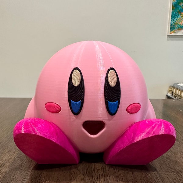 6 Inch Tall 3D Printed Kirby Figurine