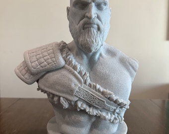 3D Printed ONE FOOT TALL God Of War Kratos Bust