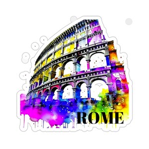 Rome Vinyl Travel Sticker voor scrapbooking en reisverslagen, Rome, sticker, Italië reissticker, decoreren, reisdagboek, ik hou van Rome