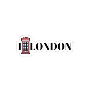 Niedlicher Londoner roter Telefonbox-Reiseaufkleber, Reisetagebuch-Aufkleber, Scrapbook-Aufkleber, Gepäckaufkleber, Laptop-Aufkleber, Standort