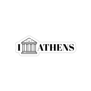 Entzückend I Love Athen Reiseaufkleber für Reisetagebücher und Scrapbooking, niedlicher Laptop oder Gepäckaufkleber